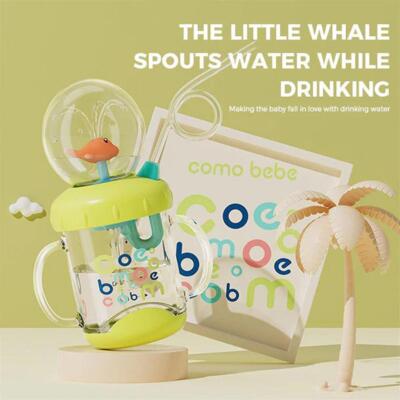 220ml Fountain Tumbler, Drinking Cup with Whale Squirt, Water Bottle Topper