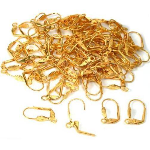76 Lever Back Earring Wire Perma Gold Parts FindingKing