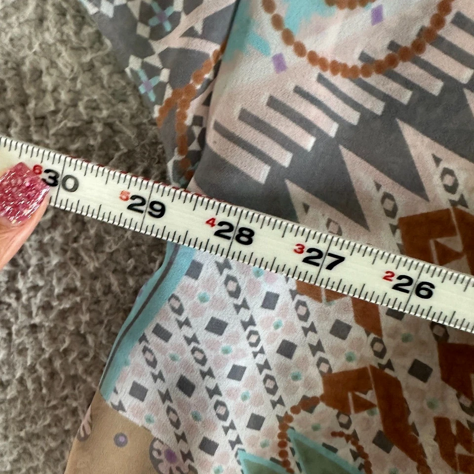 Vintage Spencer Alexis Open Front Kimono Jacket Sz 10 Mixed Media Pastels Flowy - Image 3 of 4