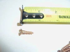 #10 X 3/4" Silicon Bronze Slotted Flat Head Wood Screw VINTAGE USA Made Qty 20