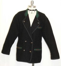 Schneiders ~ Black Wool Women Austria Hunting Winter Dress Jacket Coat 40 14 L