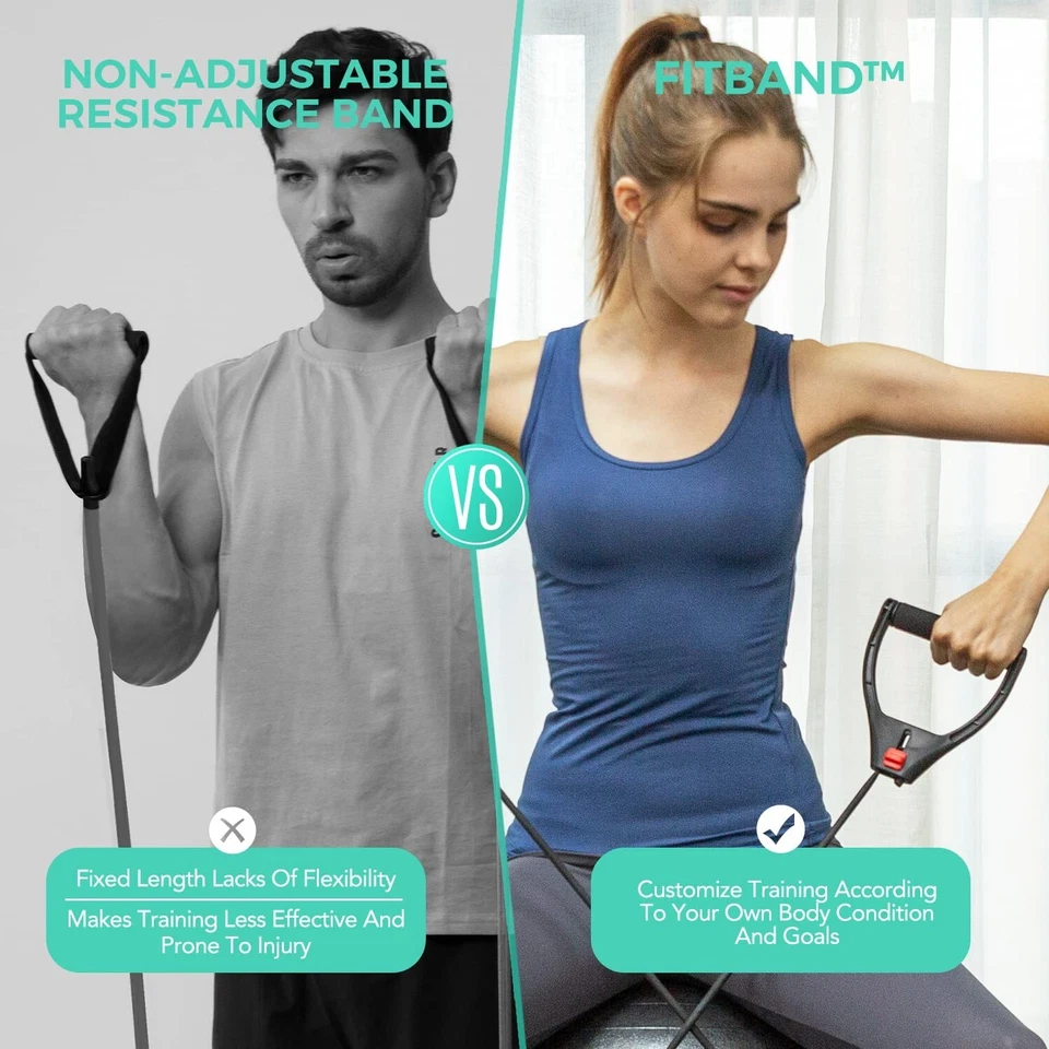 Fit+ Silla de Pelota, Pelota de Ejercicio de Pelota de Yoga con Bandas de Resistencia Ajustables y... Foto 4 de 4