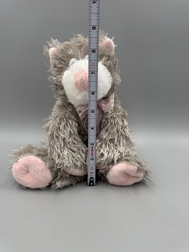TY Classic Caboodle the Cat Plush Gray & Pink Stuffed Animal 12" TySilk 2005 - Afbeelding 3 van 8