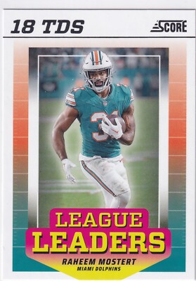 Miami Rmt Raheem Mostert No.LL-RMT | Miami Dolphins | League Leaders | Panini ...