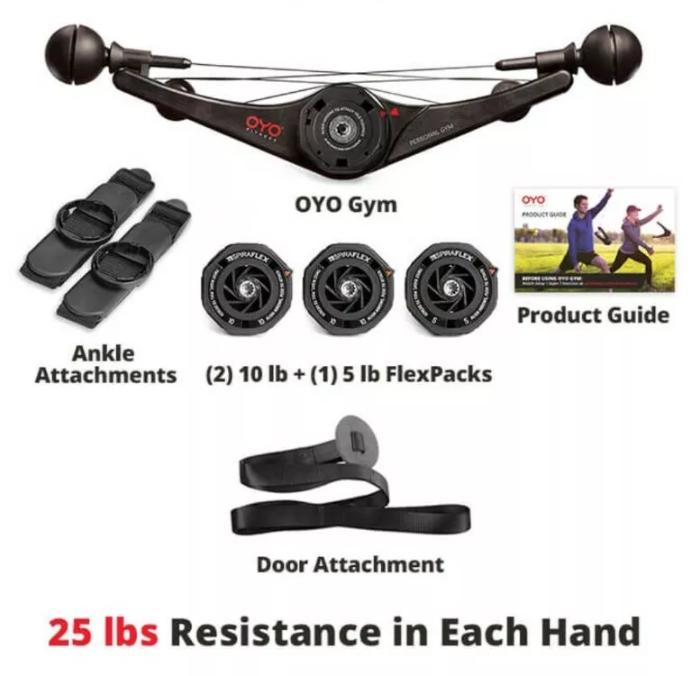 OYO Personal Gym Full Body Workout 25lbs Resistance Portable Light weight Fun EZ