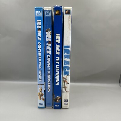 Ice Age DVD Lot Ice Age 1 2 3 4 The Meltdown, Dawn Of The