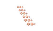 14K Solid Rose Gold Ball Stud Earrings