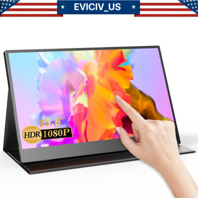 EVICIV 15.6'' Touchscreen Portable Lapdock Monitor 16:9 1080P HDMI USB C Screen A
