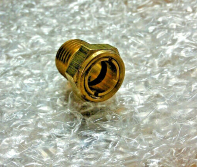 Sight Glass, Glass Sight, Easy-to-See, Clear Window, 1/4'' NPT, 675 psi 1322K71