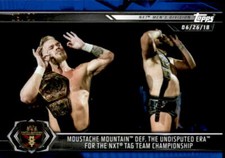 Moustache Mountain 2019 Topps WWE NXT Blue Parallel Card #36 19/50