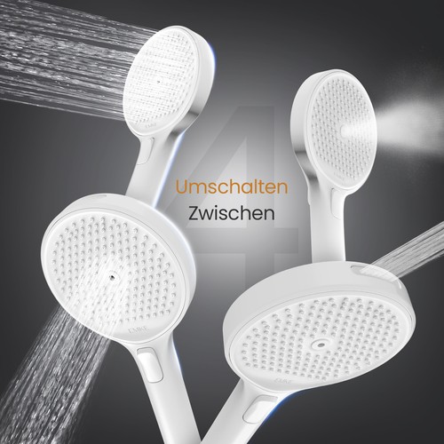 Duschsystem Mit Thermostat Regendusche Duscharmatur Duschset Handbrause Weiß - Bild 28 von 30