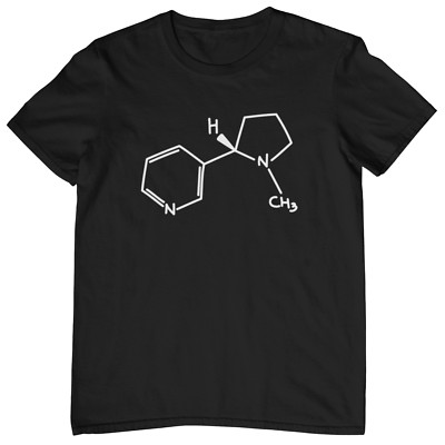 NIKOTINMOLEKÜL T-SHIRT - Chemie Bier Droge Rauch Vape Saft Zigarette Decky