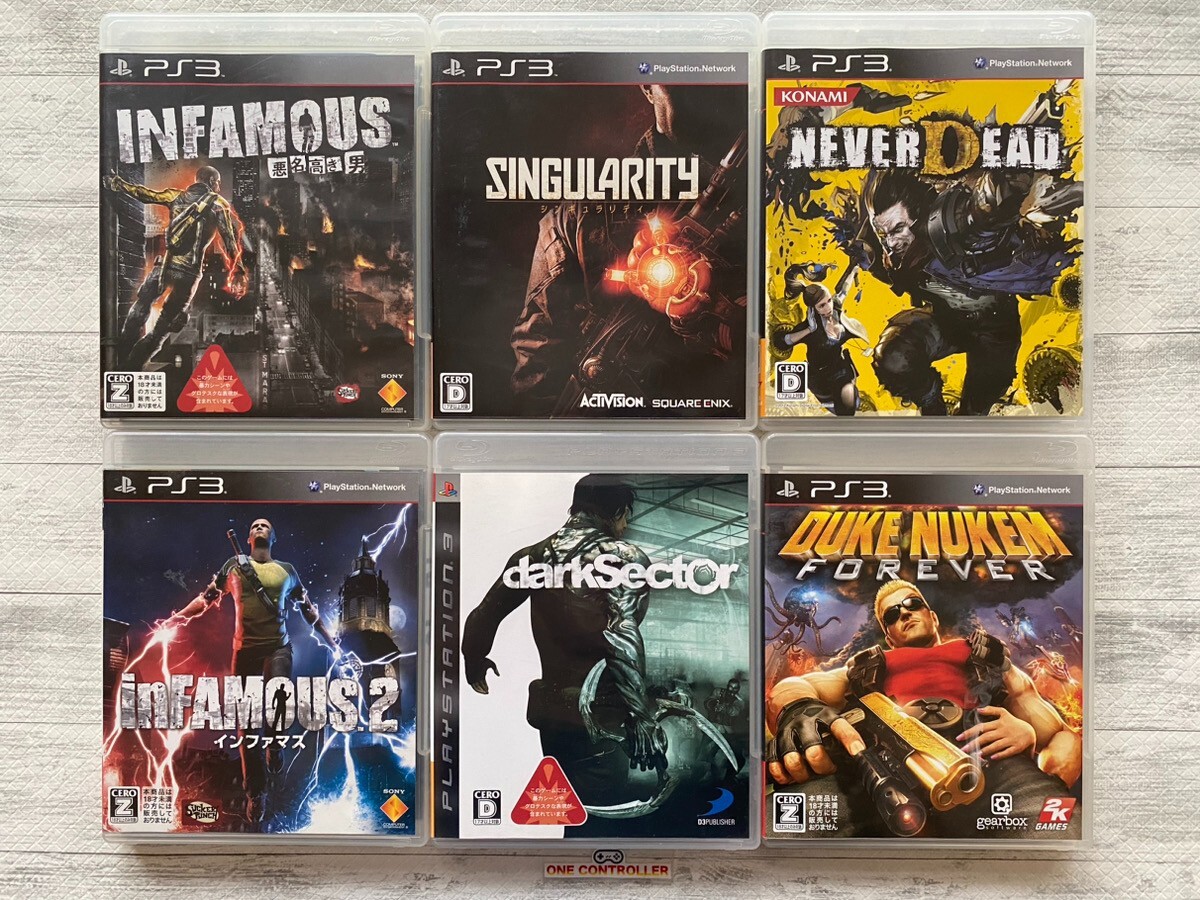 SONY PS3 inFamous 1 2 & Singularity & Dark Sector NeverDead & Duke