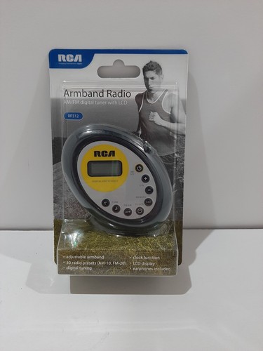 RCA AM/FM Armband Radio Black Model Digital Tuner W/ LCD New & Sealed