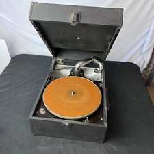 Antique Victrola Exhibition Talking Machine Co. Portable Record Player