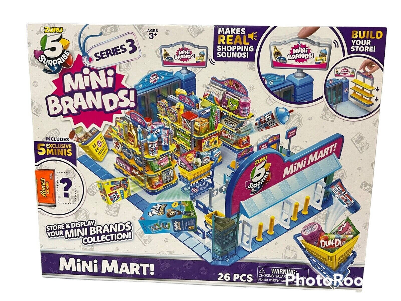 5 Surprise Mini Brands Mini Mart with 5 Exclusive Minis Series 3 NEW