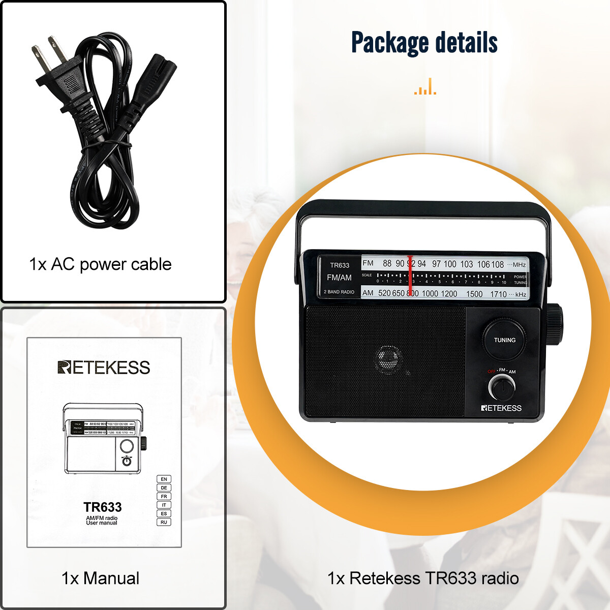 Retekess TR633 Radio Portatile, AM FM Radio,Transistore - Foto 10