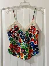 Vintage rare Gold Label Victoria's Secret satin cami with lace. Size Small