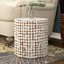 round end table geometric modern furniture coffee side table office weathered us
