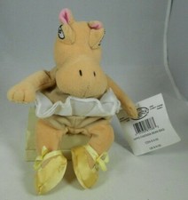 Disney Store Fantasia Hippo Mini Bean Bag Plush 8", tag slightly damaged