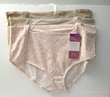 Olga by Warners Women's brief cotton blend panties 3 Pair Plus size 2X/20