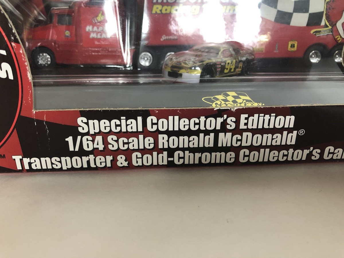 Bill Elliott #94 Mcdonald Racing Team Transporter & Gold
