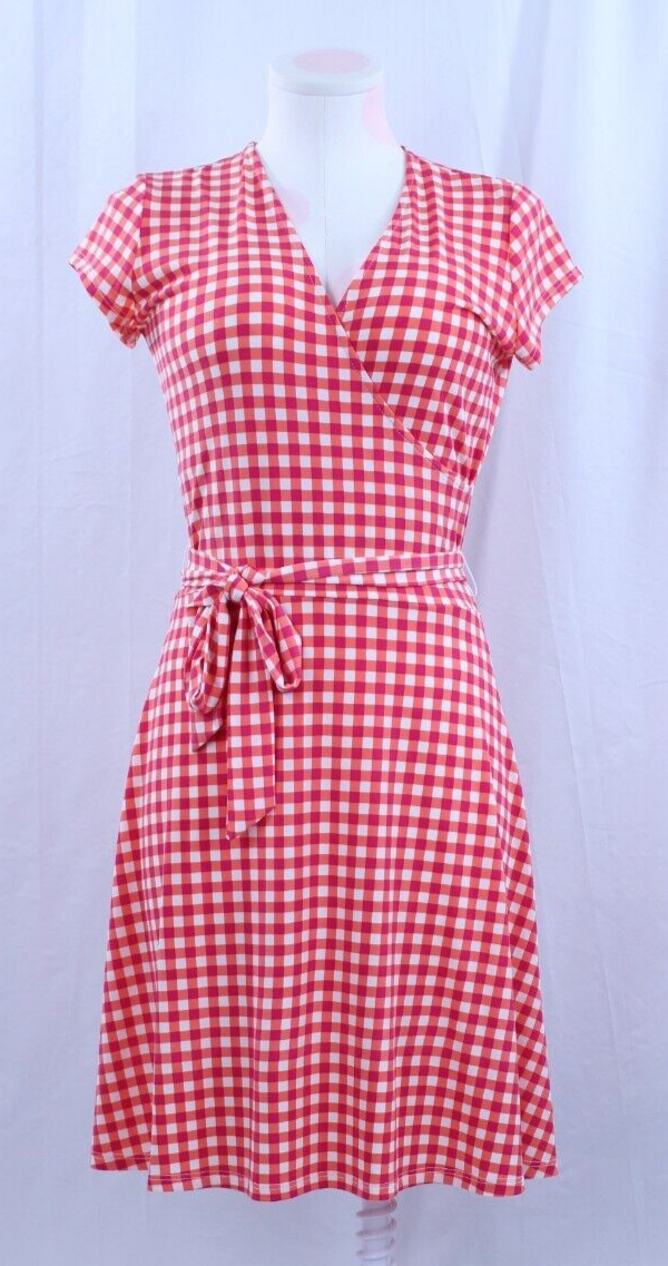 open lace back dress 60s Orange Plaid Scooter Dress main image 1
