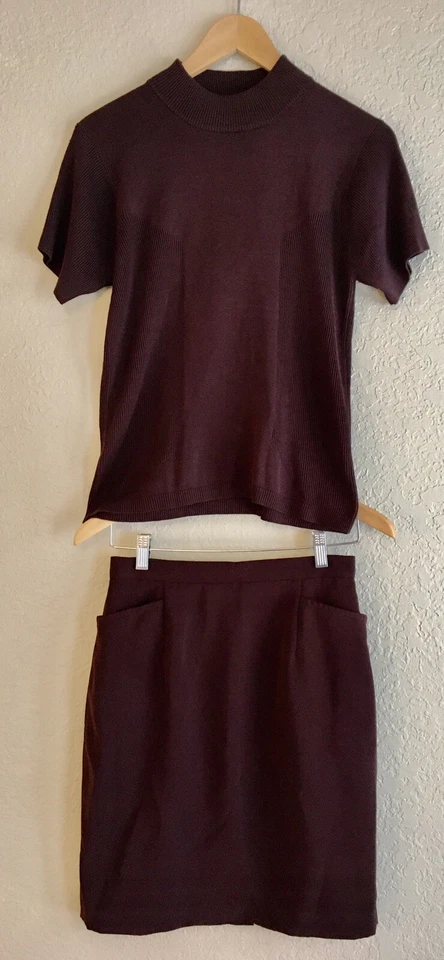 Falda VOTRENOM Paris Púrpura 2 Piezas Talla 38 Top Talla M Excelente Foto 2 de 4