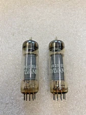 SYLVANIA EL84/6BQ5 Output Tubes Round Plate Pair