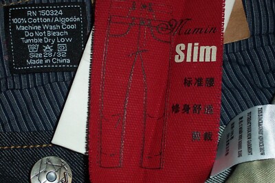 NEW Jack & Jones SLIM Denim Button Fly Blue Jeans Tag Size W28 X