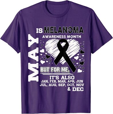 May Is Melanoma Awareness Month Ribbon Support Unisex T-Shirt