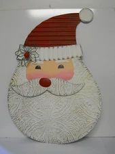 New Demdaco Santa Claus Metal Wall Decoration 24" x 17" Christmas Wall Plaque