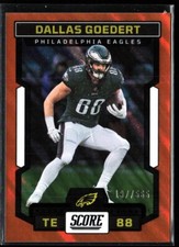 2023 Score Dallas Goedert #247 Orange Lava /565 Philadelphia Eagles