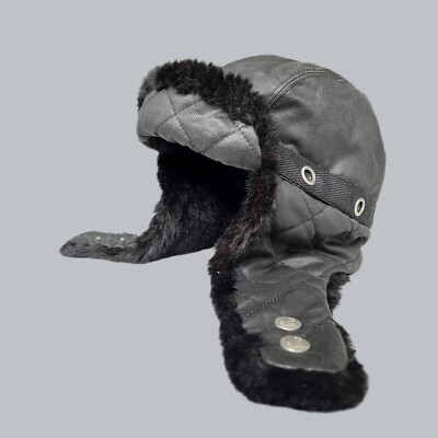 KANGOL  Winter Gray-Black Earflap Hat