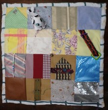 Fun Fidget Lap Quilt, includes plush Dragon, White Flannel Back OHMNC08