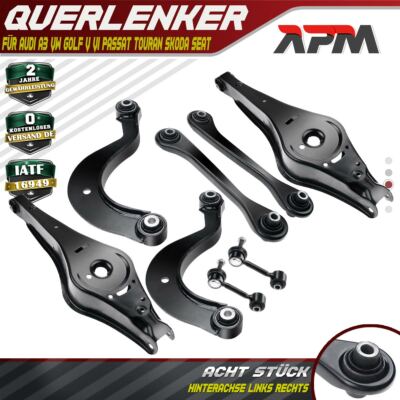 Querlenker Hinten 8-teilig für Audi A3 VW Golf V VI Passat Touran Skoda Octavia