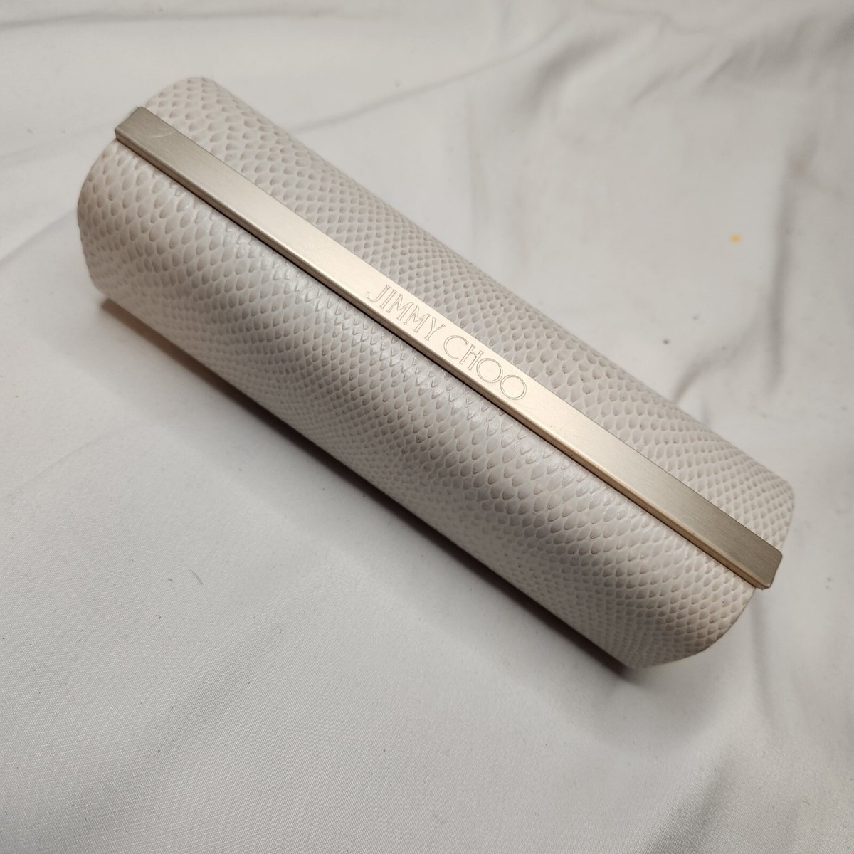 Jimmy Choo - Eyeglass Case - White Faux Snakeskin Magnetic  display picture 1