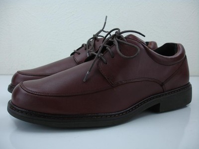 Drew Park Men's 11 W Wide Dress Shoes Brown Leather Oxfords Lace-Up Extra Depth
