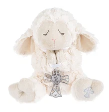 Ganz Serenity Lamb Plush With Crib Cross Christening or Baptism Gift,13"