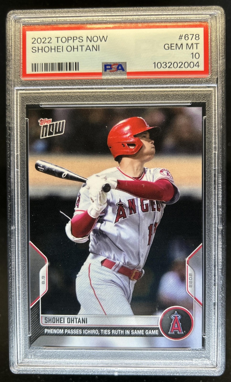 2022 Topps Now Shohei Ohtani #678 Angels PSA 10 GEM MINT