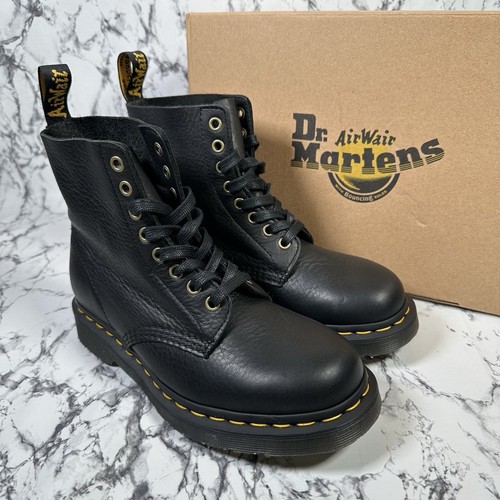 DR MARTENS Black 1460 Pascal Leather Ankle Boots SIZE UK4 EU37 BNIB - Picture 1 of 10