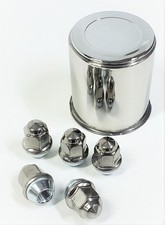 Trailer Wheel Lug And Cap Set Stainless Steel Hub Cover 5 Ss Lugs 3.19 Center