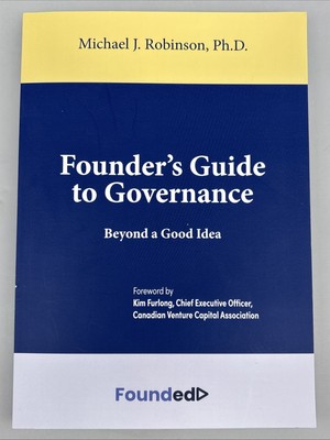 Michael J Robinson Founder's Guide to Governance New PB Free Shipping