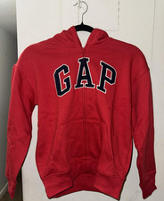 Gap Kids Relaxed Logo Zip Hoodie Red Youth Size Large L 10 NWT 633372