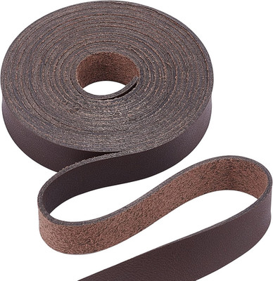 Dark Brown Genuine Leather Strap 1/2 Inch Wide 79 Inch Long 1.3Mm Thick for Craf