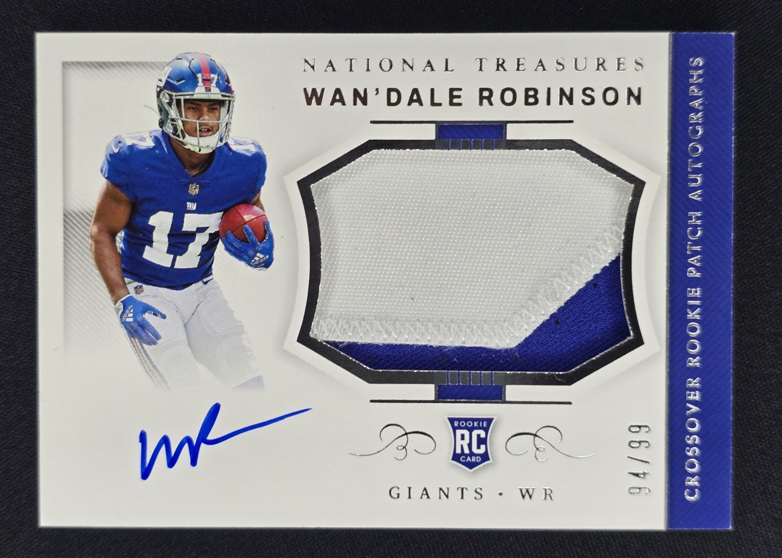 WAN'DALE ROBINSON 2022 National Treasures Crossover Rookie Patch Autograph 94/99