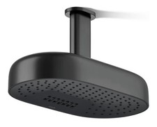 Kohler 26295-BL Statement Oblong Two-Function 14" Rainhead, 2.5 GPM, Matte Black