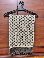 1Louis Vuitton Italy Silk Monogram LV Gray Long Scarf Shawl31