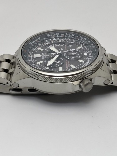 Citizen Promaster E600-T008089 Eco-Drive Radio-Pilotée Titan Solar Montre Hommes - Photo 9 sur 10