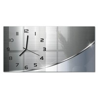 Design-Wanduhr Mit Leisem Uhrwerk Metallabstraktion Schwarze Zeiger 60X30 Cm